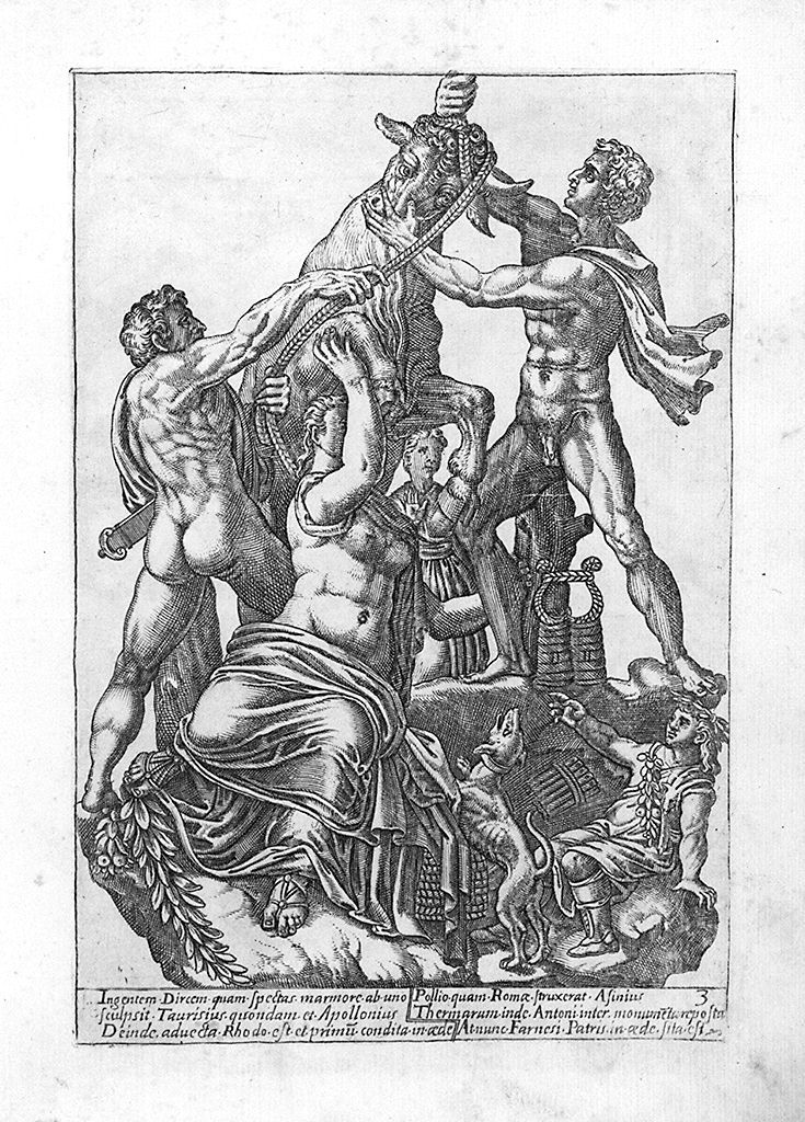 toro Farnese (stampa, elemento d'insieme) di Cavalleriis Giovanni Battista de' (sec. XVI)