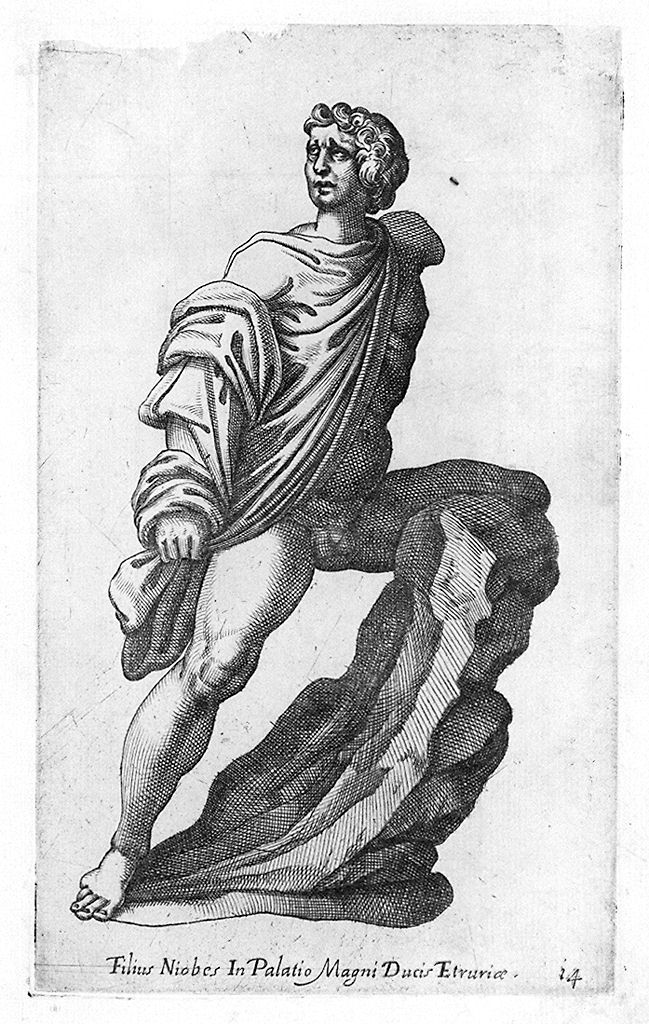 figlio di Niobe (stampa, elemento d'insieme) di Cavalleriis Giovanni Battista de' (sec. XVI)