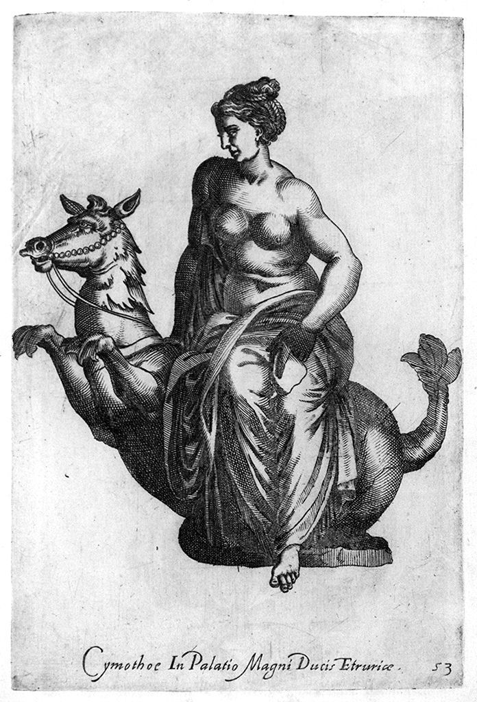 personaggio mitologico femminile (stampa, elemento d'insieme) di Cavalleriis Giovanni Battista de' (sec. XVI)