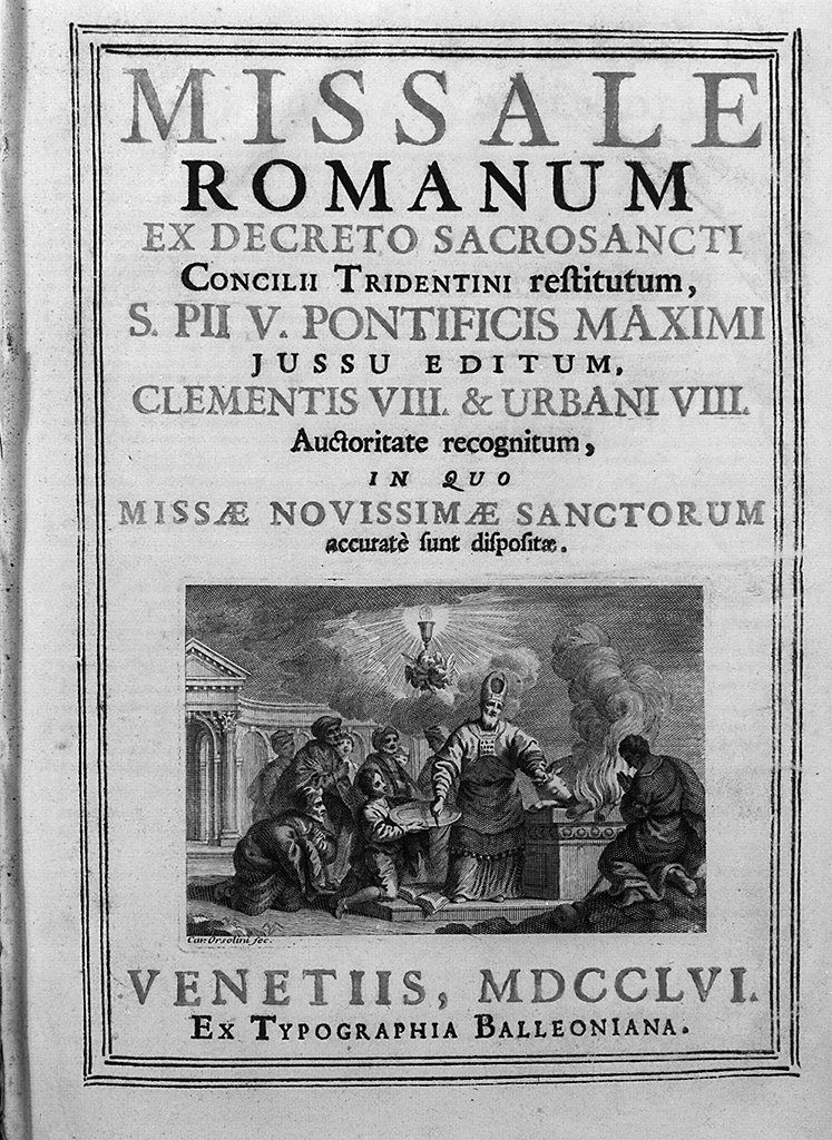 San Gioacchino offre un sacrificio di ringraziamento (stampa, elemento d'insieme) di Orsolini Carlo (sec. XVIII)