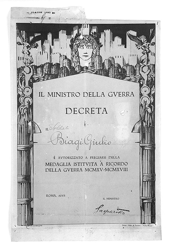 allegoria dell'Italia (stampa) di Cambellotti Duilio (sec. XX)