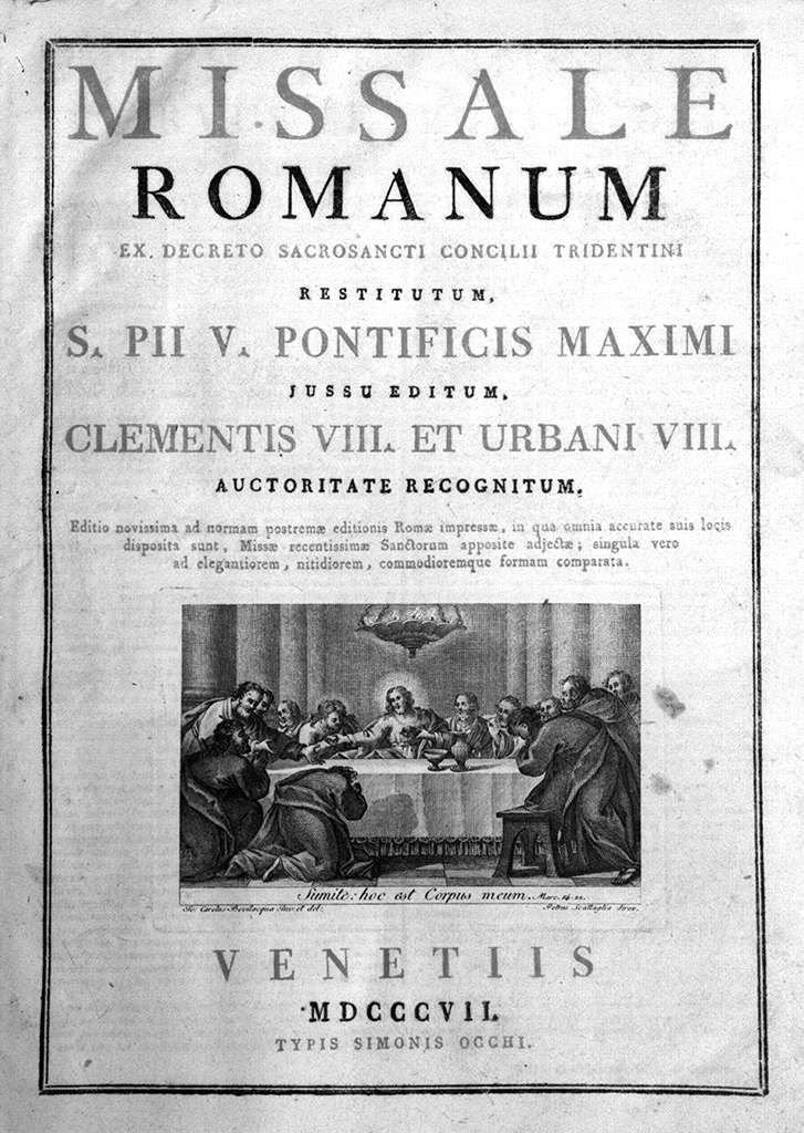 ultima cena (stampa, elemento d'insieme) di Scattaglia Pietro, Bevilacqua Giovanni Carlo (sec. XIX)