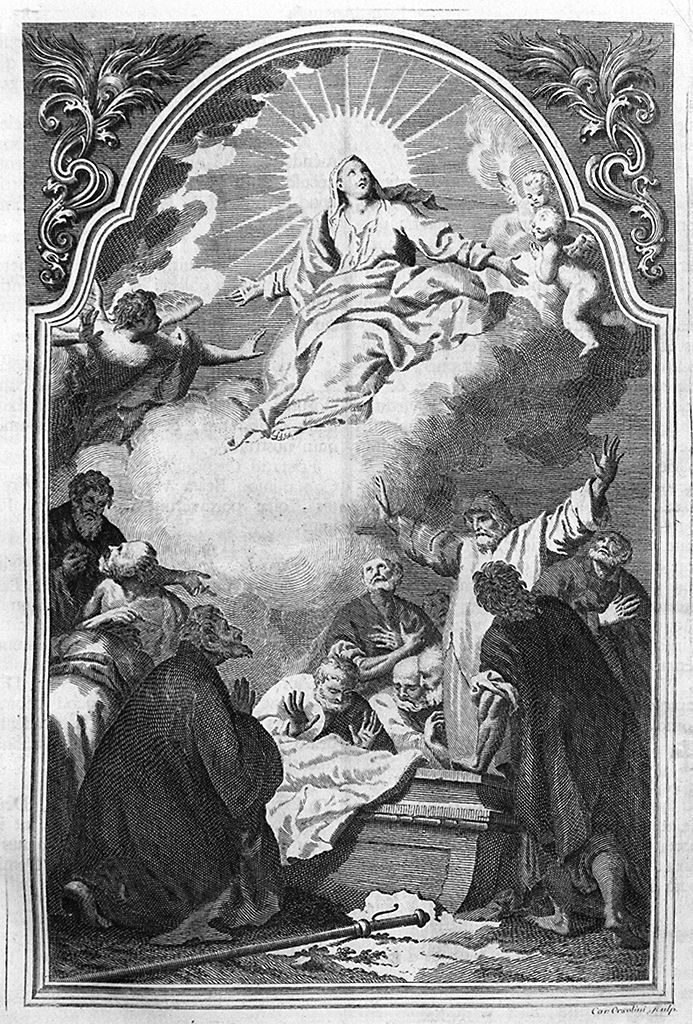 assunzione della Madonna (stampa, elemento d'insieme) di Orsolini Carlo (sec. XVIII)