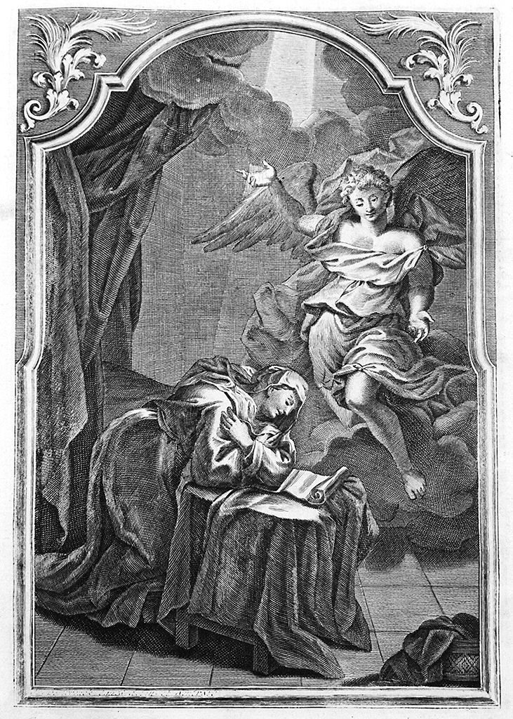 annunciazione (stampa, elemento d'insieme) di Beylbruck J.M (sec. XVIII)