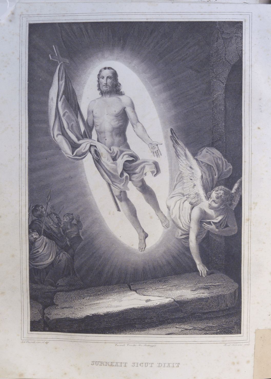 resurrezione di Cristo (stampa, elemento d'insieme) di Busato I, Zuliani I (sec. XIX)