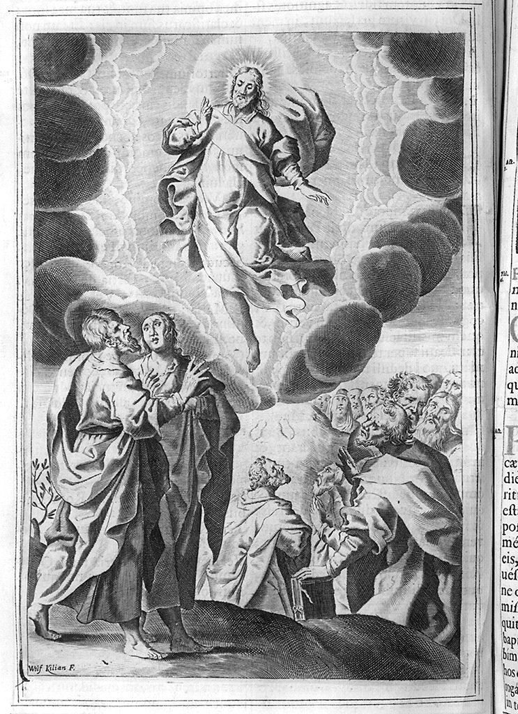 ascensione di Cristo (stampa, elemento d'insieme) di Kilian Wolfgang (sec. XVII)