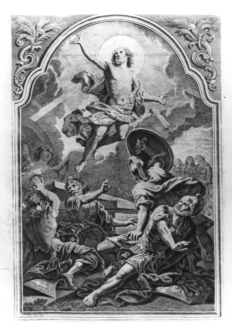 resurrezione di Cristo (stampa, elemento d'insieme) di Orsolini Carlo (sec. XVIII)