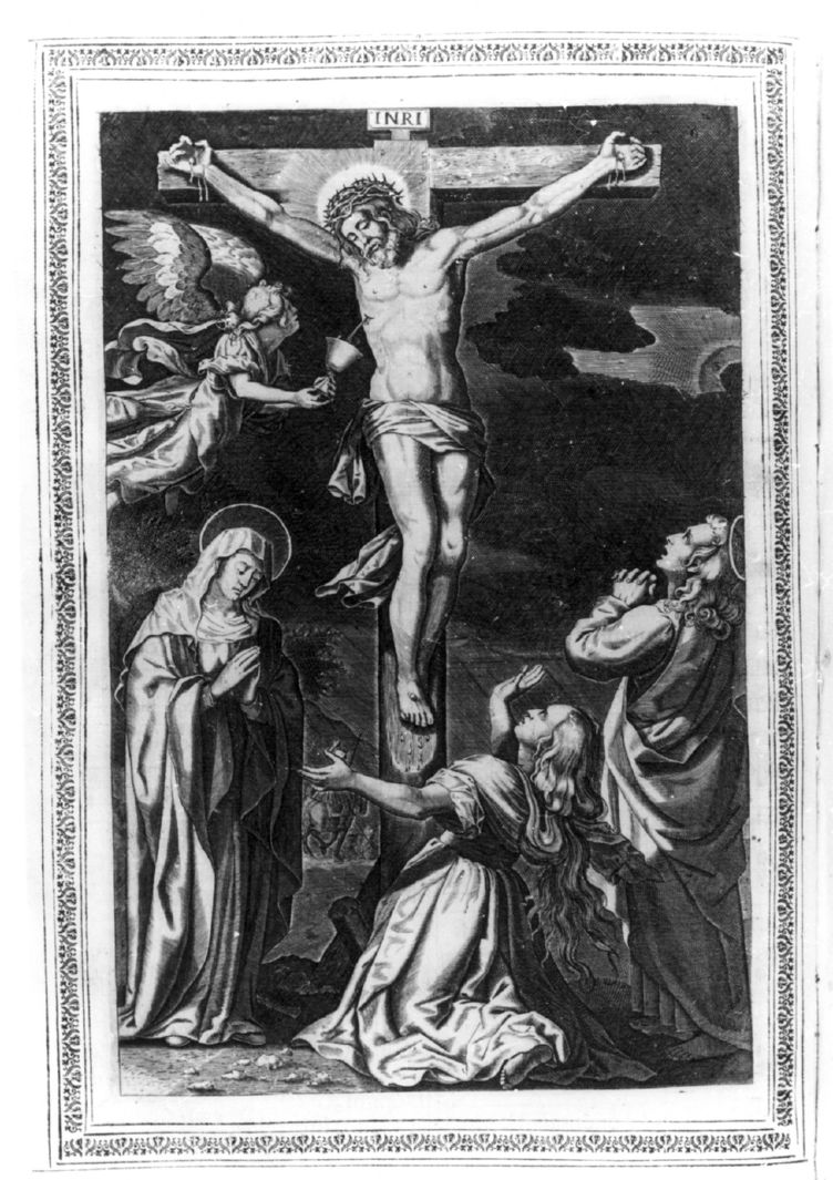 crocifissione (stampa, elemento d'insieme) di Pecini Giacomo (sec. XVII)