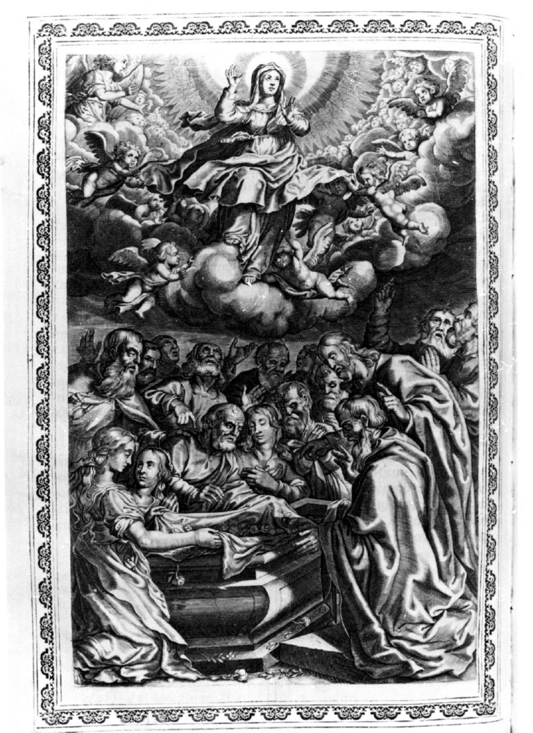 assunzione della Madonna (stampa, elemento d'insieme) di Pecini Giacomo (sec. XVII)