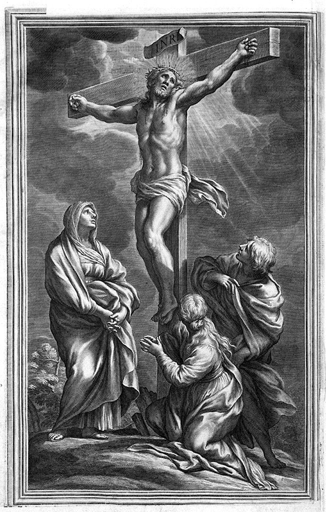 crocifissione (stampa, elemento d'insieme) di Bloemaert Cornelis il Giovane, Ferri Ciro (sec. XVII)