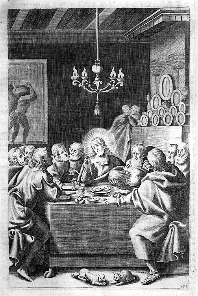ultima cena (stampa, elemento d'insieme) di Piccini Isabella (sec. XVII)