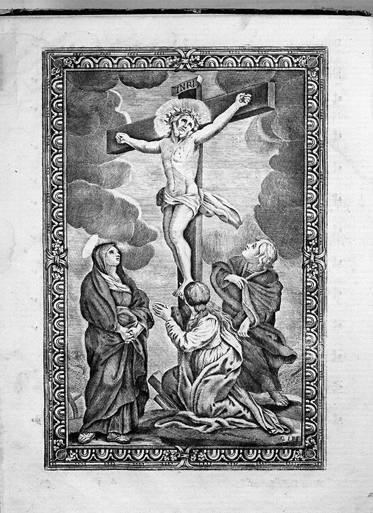 crocifissione di Cristo con la Madonna, san Giovanni evangelista e santa Maria Maddalena (stampa, elemento d'insieme) di Piccini Isabella, Ferri Ciro (sec. XIX)