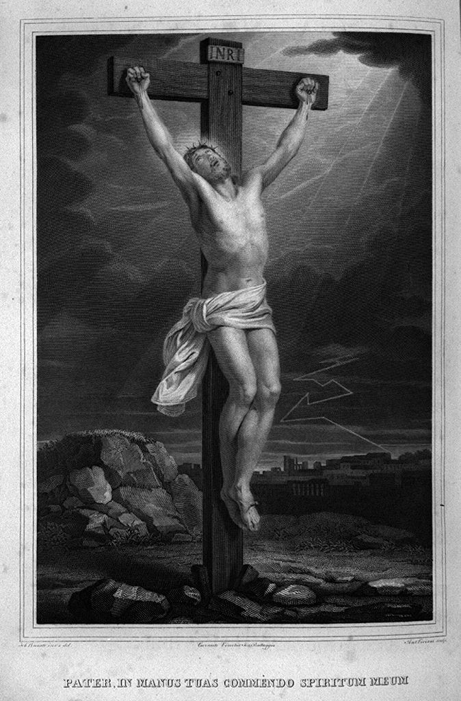 crocifissione (stampa, elemento d'insieme) di Viviani Antonio, Busato Giovanni (sec. XIX)