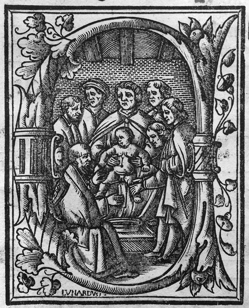 circoncisione di Gesù Bambino (stampa, elemento d'insieme) - ambito italiano (sec. XVI)