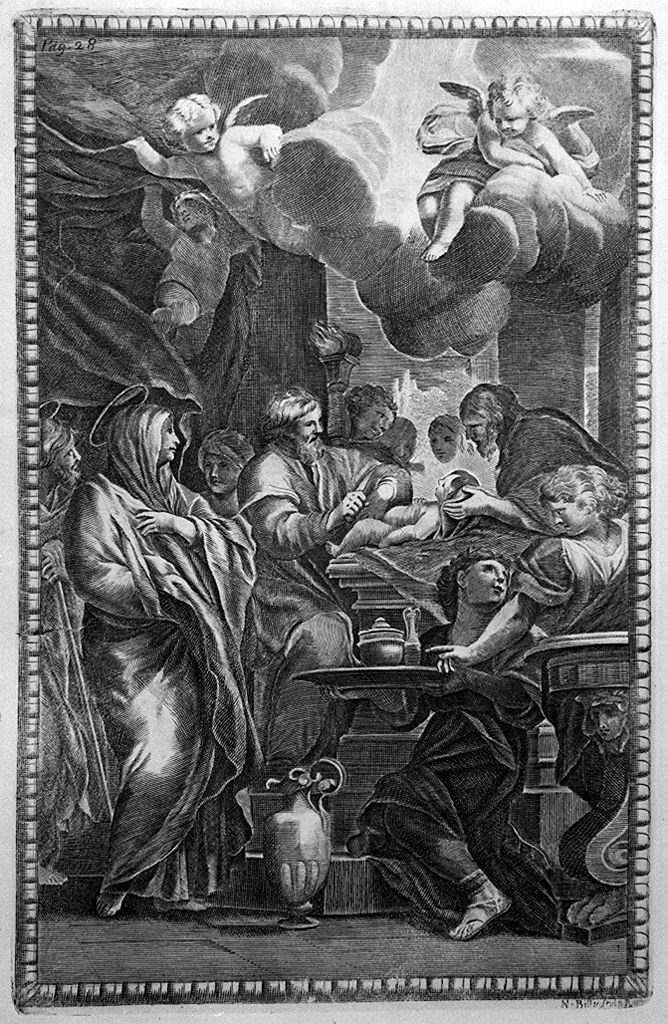 circoncisione di Gesù Bambino (stampa, elemento d'insieme) di Billy Nicolo' il Giovane, Ferri Ciro (sec. XVIII)