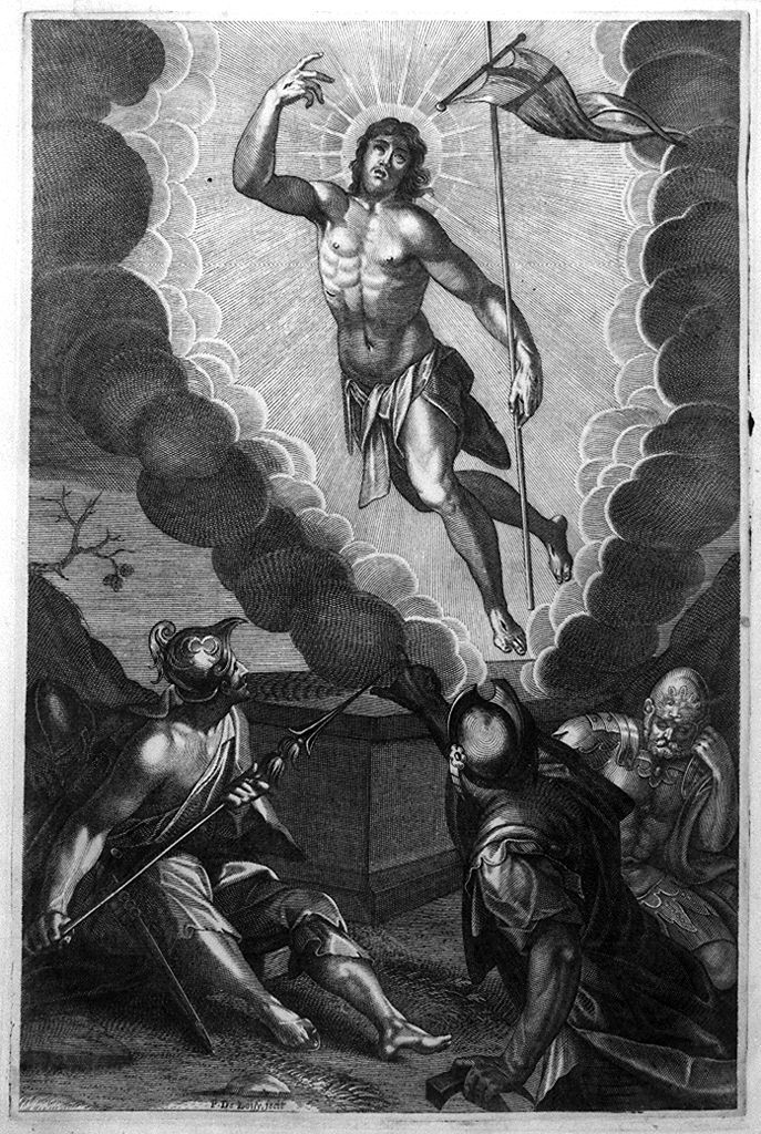 resurrezione di Cristo (stampa, elemento d'insieme) di Loisy Pierre il Giovane (sec. XVII)