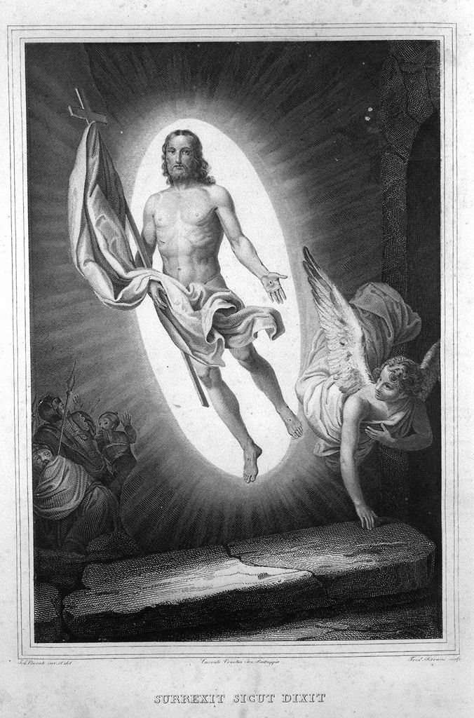 resurrezione di Cristo (stampa) di Silvani Ferdinando, Busato Giovanni (sec. XIX)