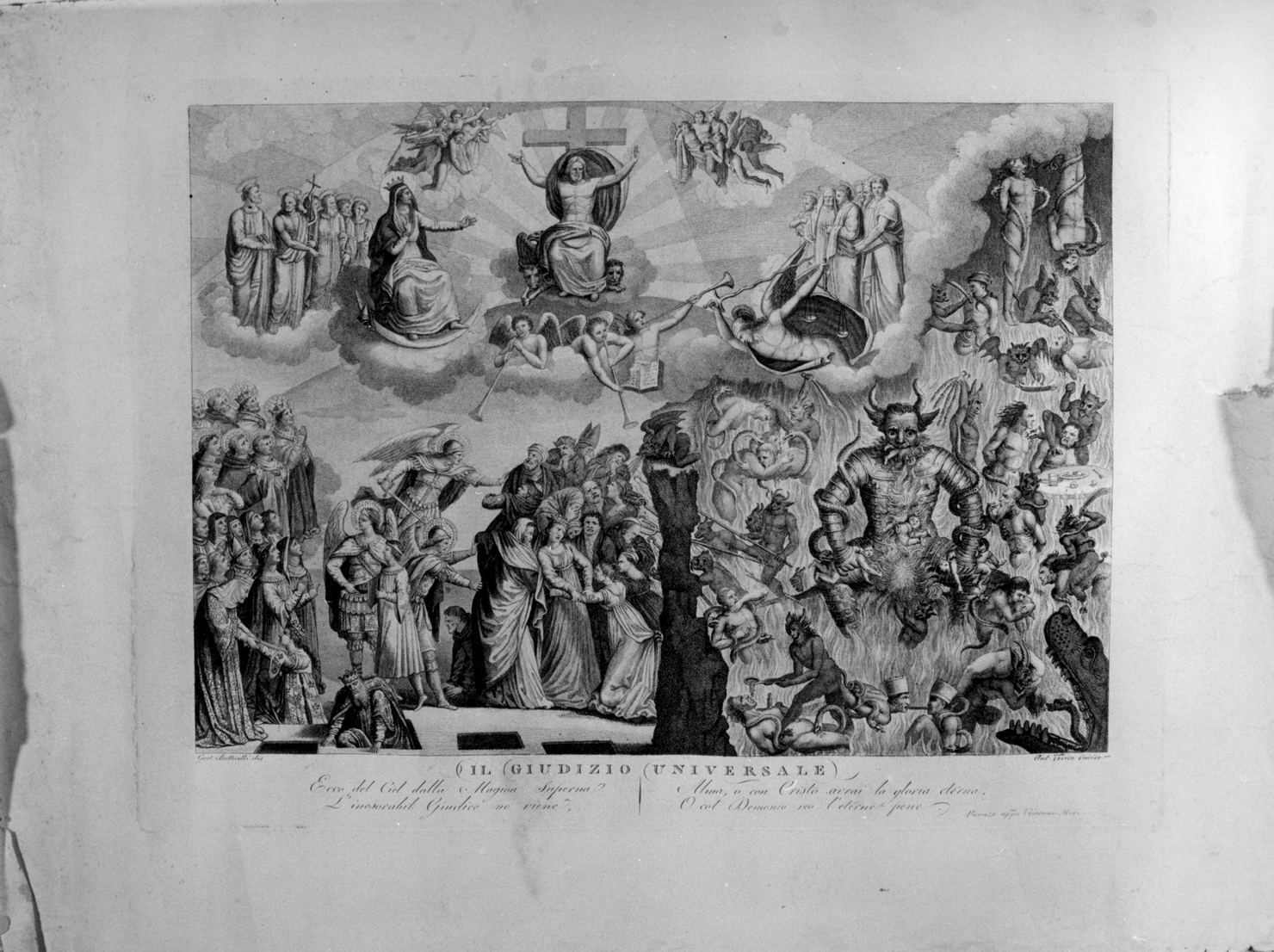 giudizio universale (stampa) di Verico Antonio (prima metà sec. XIX)