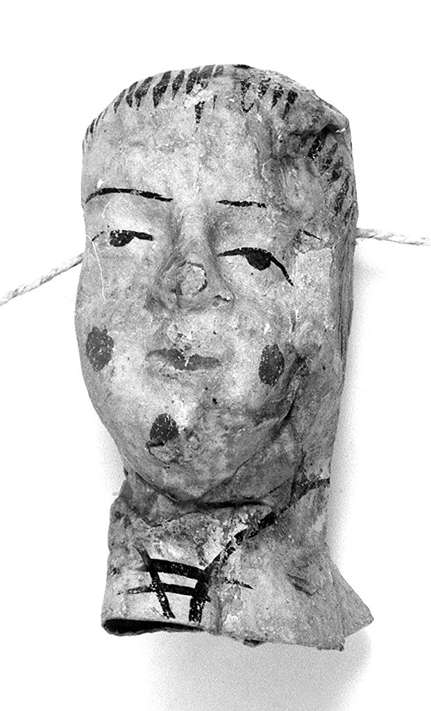 testa d'uomo (ex voto antropomorfo) - valdelsano (secc. XVII/ XVIII)