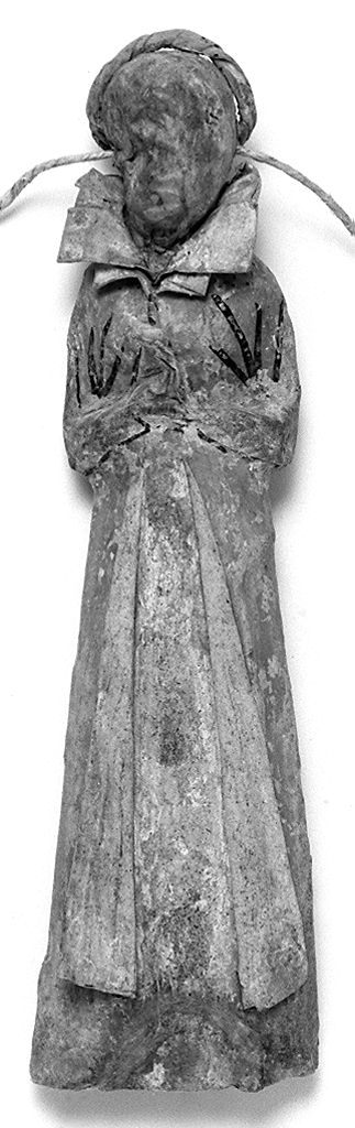 figura femminile orante (ex voto antropomorfo) - valdelsano (secc. XVII/ XVIII)