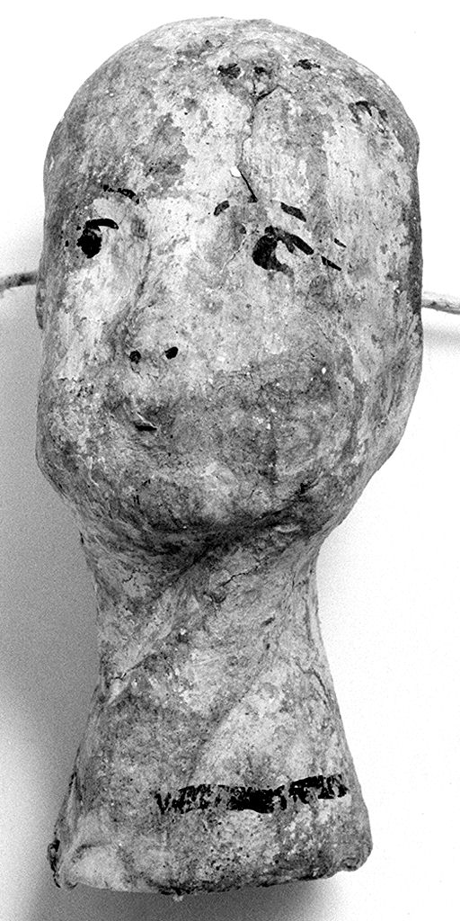 testa umana (ex voto antropomorfo) - valdelsano (secc. XVI/ XIX)