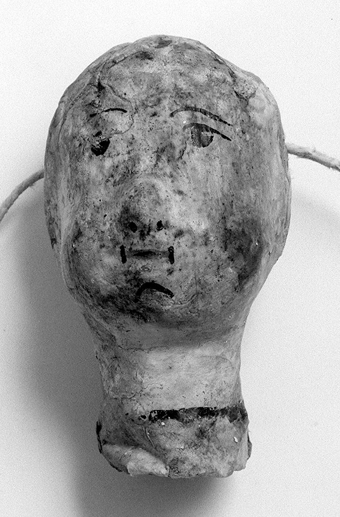 testa umana (ex voto antropomorfo) - valdelsano (secc. XVI/ XVIII)
