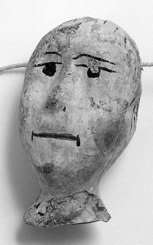 testa d'uomo (ex voto antropomorfo) - valdelsano (secc. XVI/ XVIII)