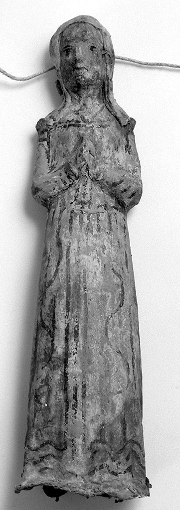 figura femminile orante (ex voto antropomorfo) - valdelsano (secc. XVII/ XVIII)