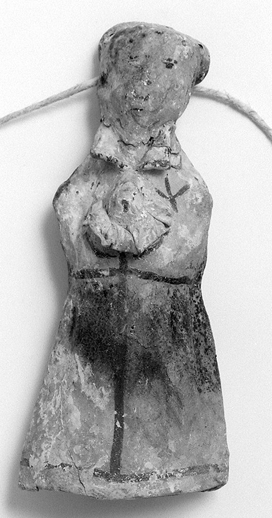 figura orante (ex voto antropomorfo) - valdelsano (secc. XVII/ XVIII)