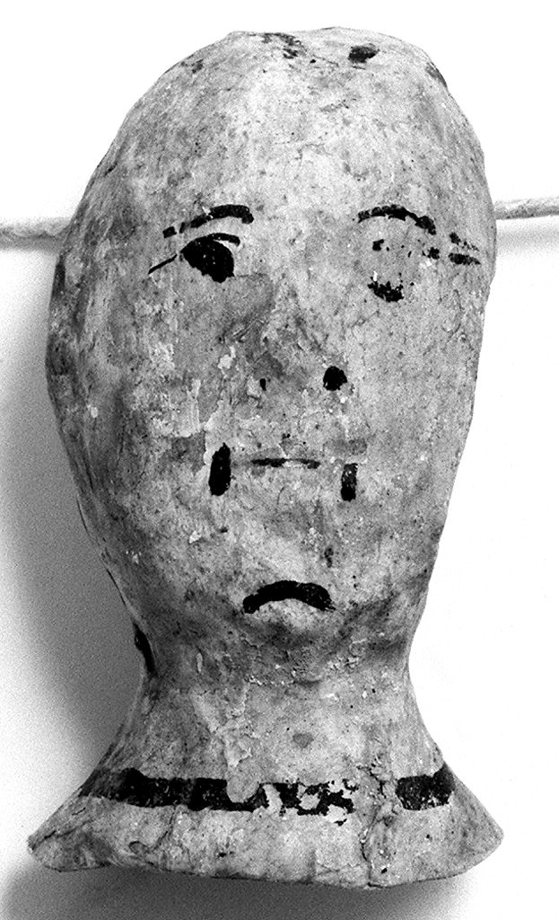 testa d'uomo (ex voto antropomorfo) - valdelsano (secc. XVII/ XVIII)