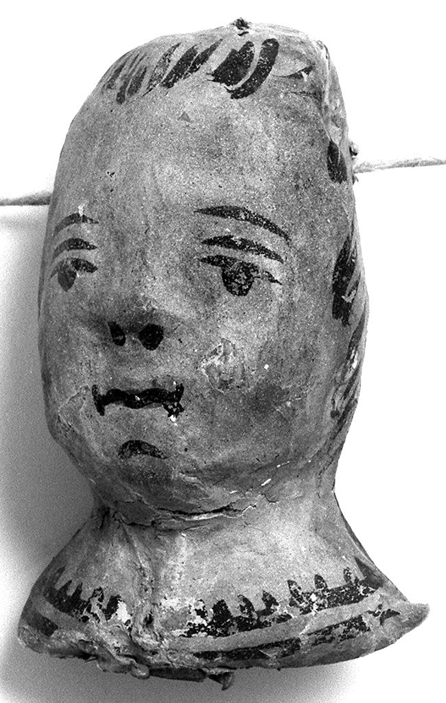 testa umana (ex voto antropomorfo) - valdelsano (secc. XVII/ XVIII)