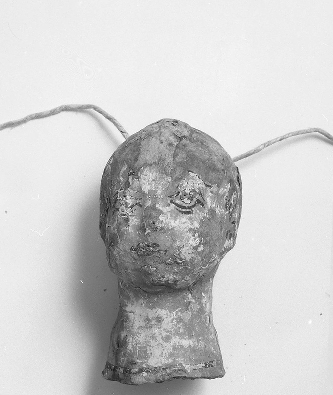 testa d'uomo (ex voto antropomorfo) - valdelsano (secc. XVII/ XVIII)