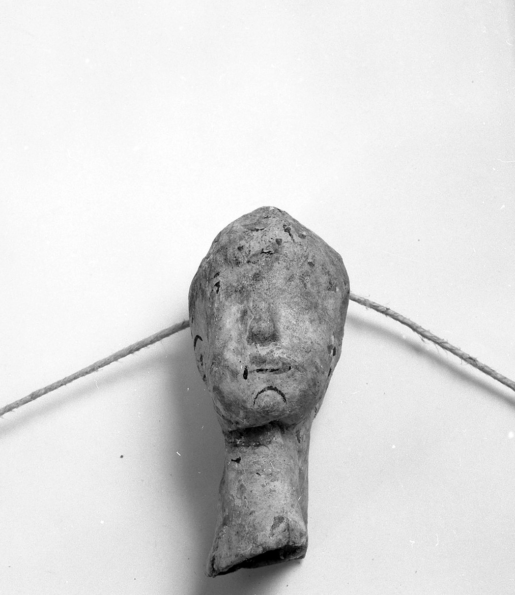testa umana (ex voto antropomorfo) - valdelsano (secc. XVI/ XVIII)