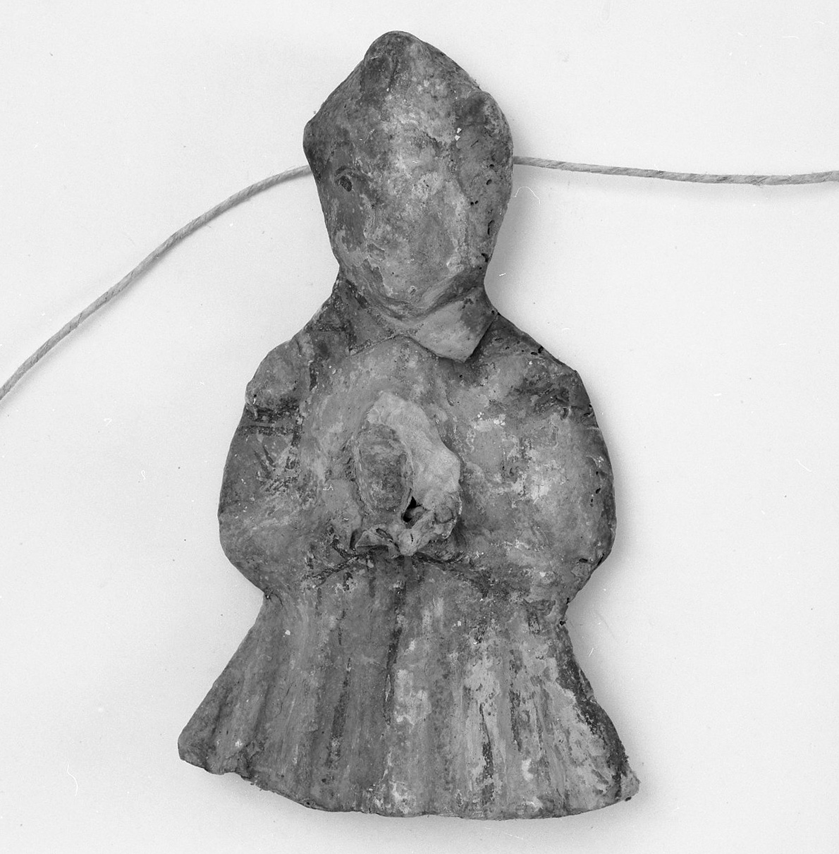 figura maschile orante (ex voto antropomorfo) - valdelsano (secc. XVI/ XVIII)