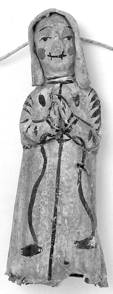 figura femminile orante (ex voto antropomorfo) - valdelsano (secc. XVI/ XVIII)