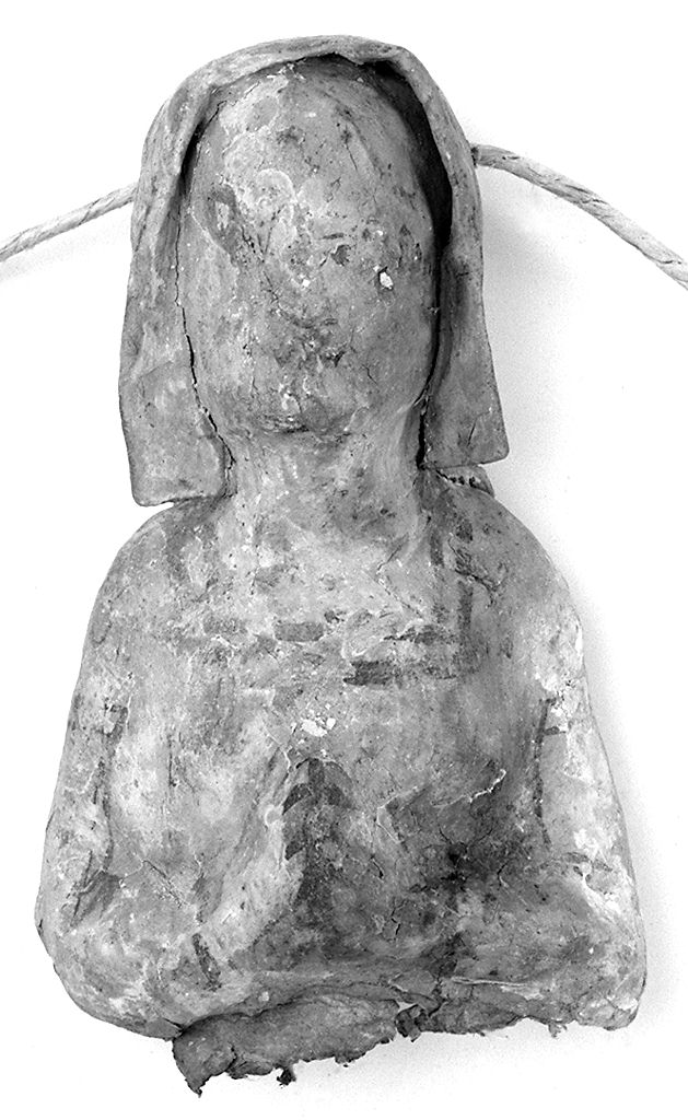 figura femminile orante (ex voto antropomorfo) - valdelsano (secc. XVI/ XVIII)