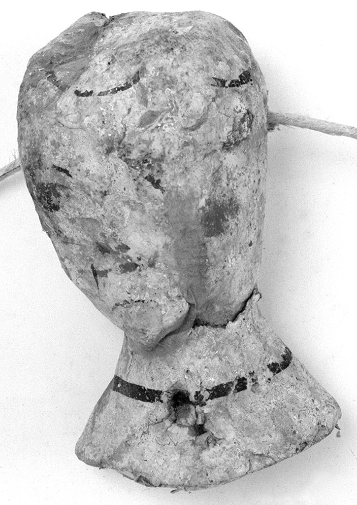 testa d'uomo (ex voto antropomorfo) - valdelsano (secc. XVI/ XVIII)