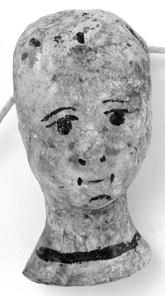 testa d'uomo (ex voto antropomorfo) - valdelsano (secc. XVI/ XVIII)