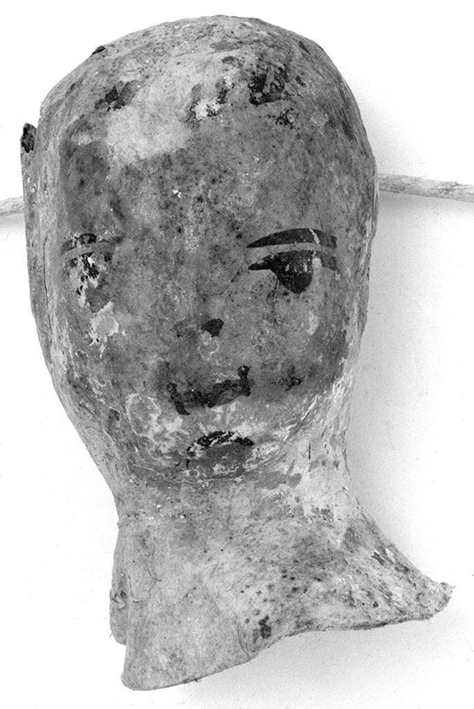 testa umana (ex voto antropomorfo) - valdelsano (secc. XVI/ XVIII)