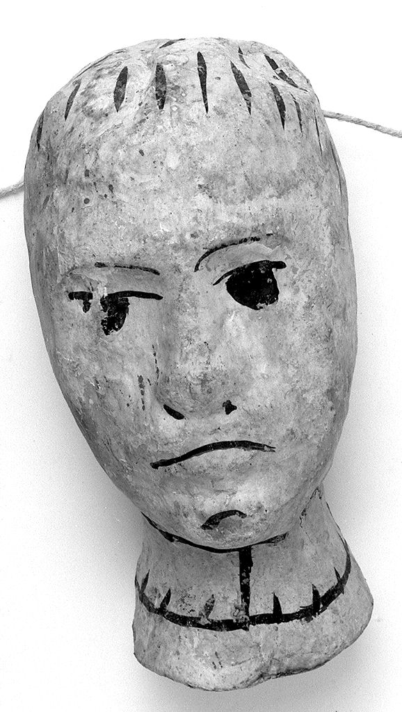 testa umana (ex voto antropomorfo) - valdelsano (secc. XVI/ XIX)