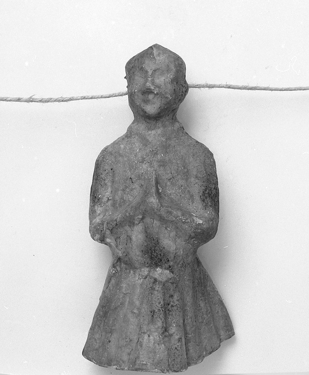 figura maschile orante (ex voto antropomorfo) - valdelsano (secc. XVI/ XIX)