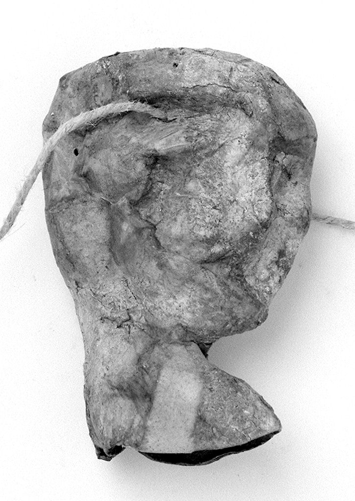 testa umana (ex voto antropomorfo) - valdelsano (secc. XVI/ XIX)