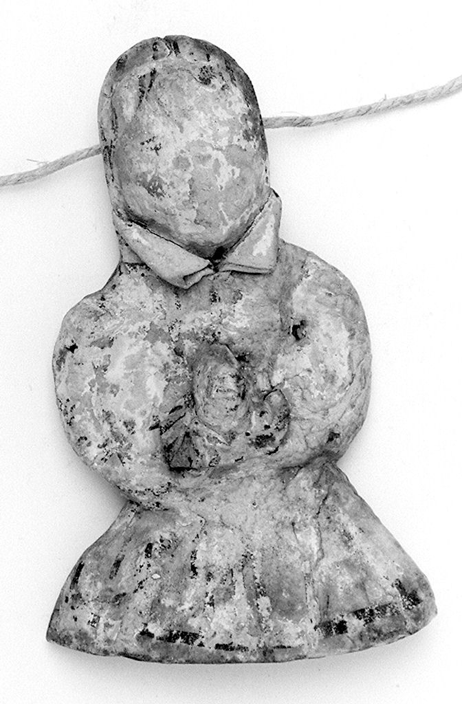 figura maschile orante (ex voto antropomorfo) - valdelsano (secc. XVI/ XIX)