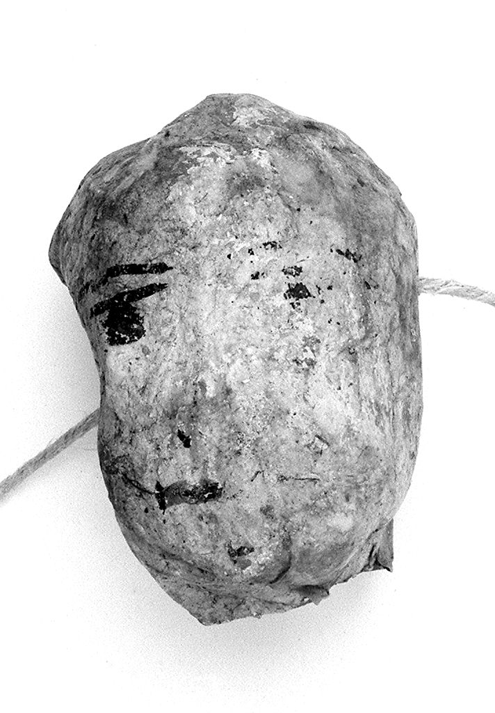 testa umana (ex voto antropomorfo) - valdelsano (secc. XVI/ XIX)