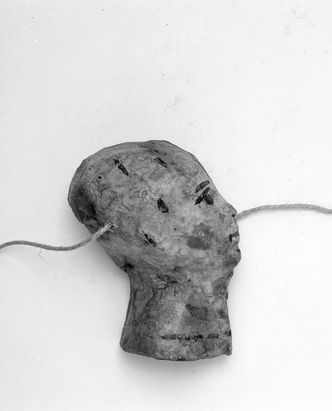 testa umana (ex voto antropomorfo) - valdelsano (secc. XVI/ XIX)