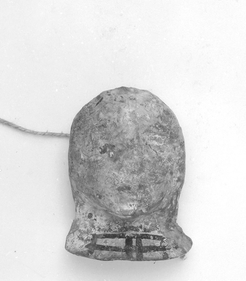 testa umana (ex voto antropomorfo) - valdelsano (secc. XVI/ XIX)