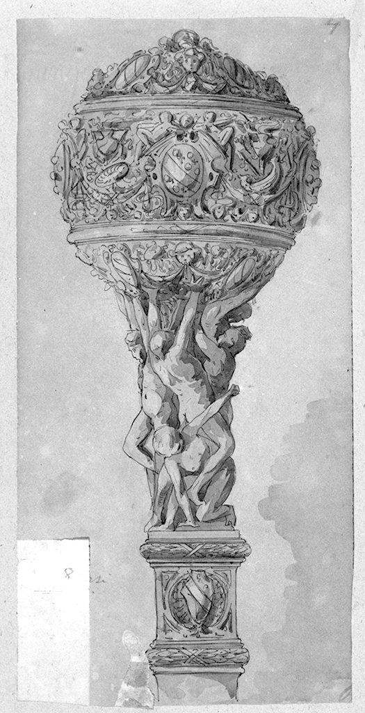 pomo di bastone (disegno) di Faorzi Natale (secc. XIX/ XX)