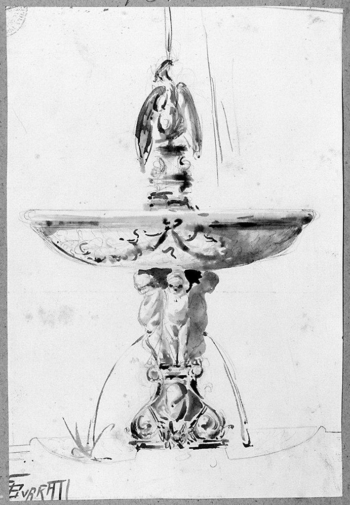 fontana (disegno) di Berretti Enrico (secc. XIX/ XX)