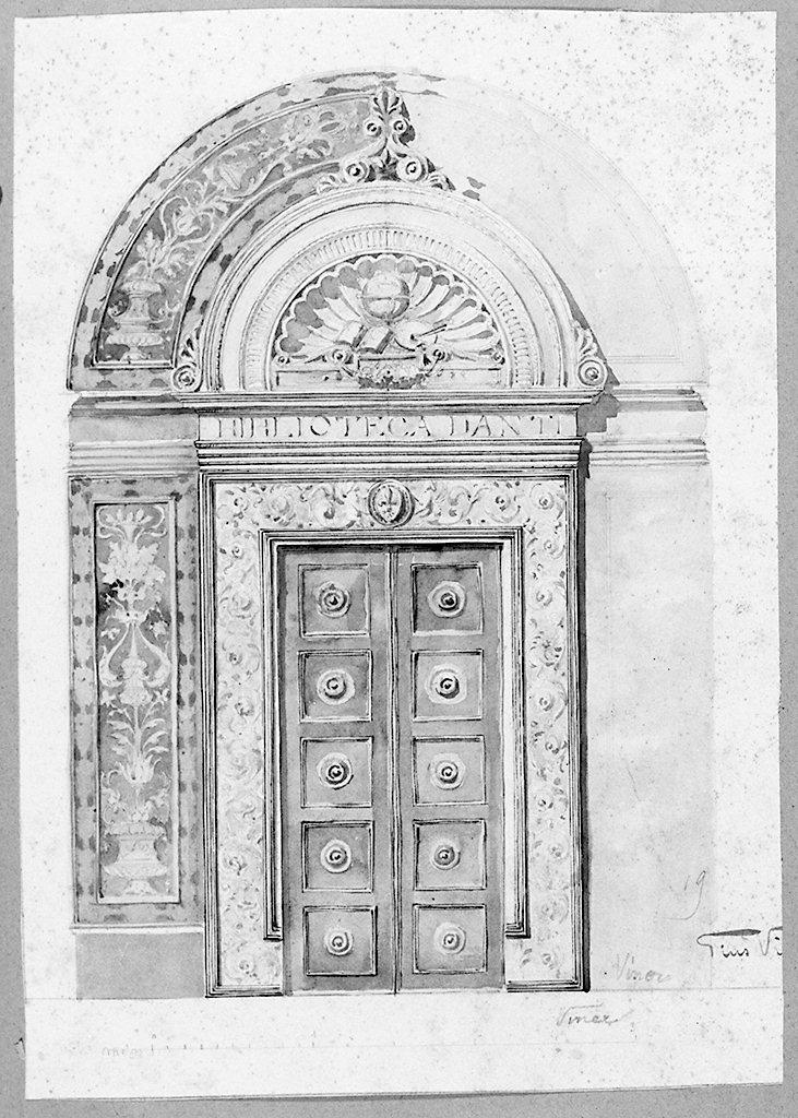 mostra di portale, portale (disegno) di Viner Giuseppe (sec. XIX)