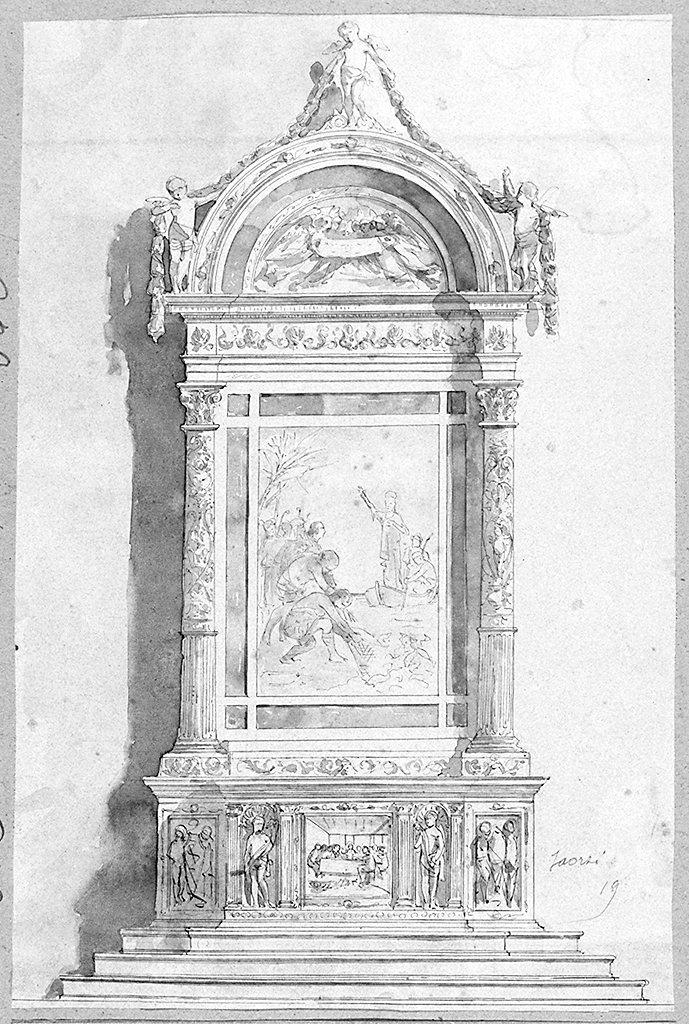 altare monumentale, altare (disegno) di Faorzi Natale (secc. XIX/ XX)